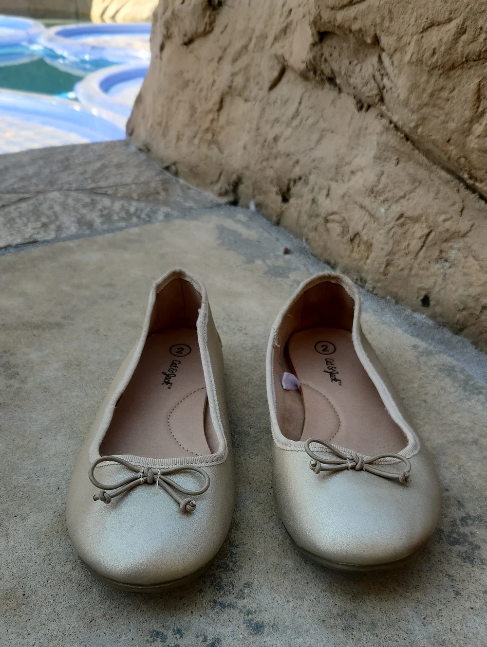 Cat And Jack Gold Ballet Flats Size 2